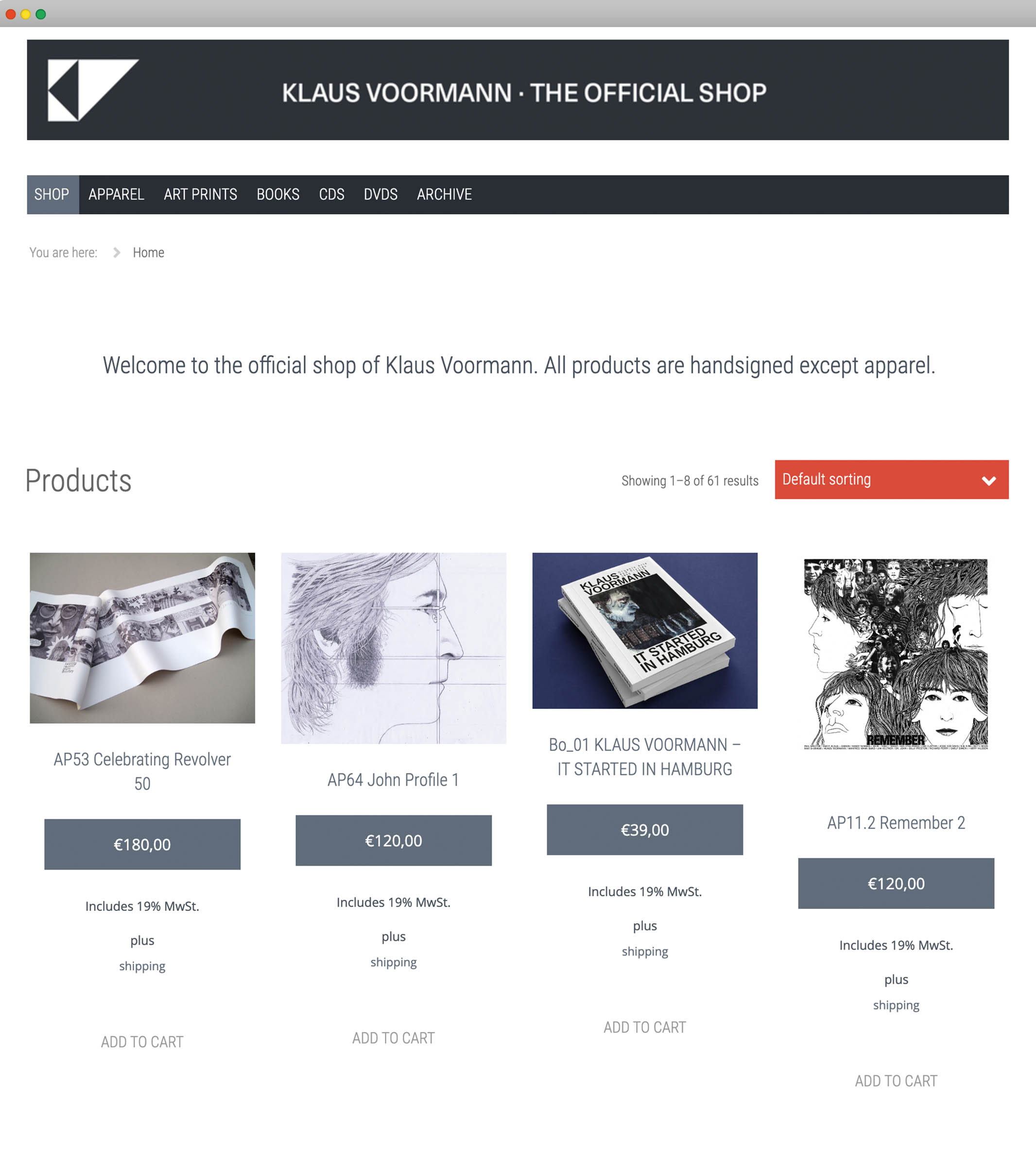 Eat Sleep And Design - Klaus Voormann - Website
